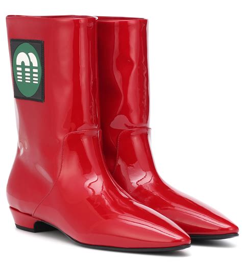 miu miu red shoes|miu miu boots.